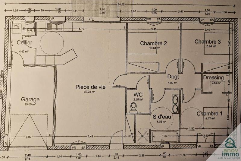 Maison - 92 m² - 4 pièces