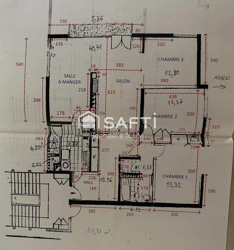 Appartement - 115 m² - 5 pièces