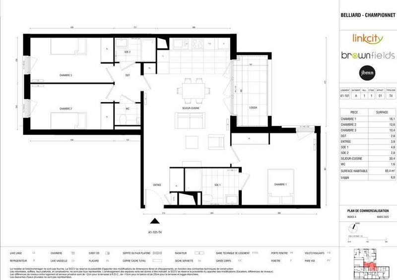 Appartement - 83 m² - 4 pièces