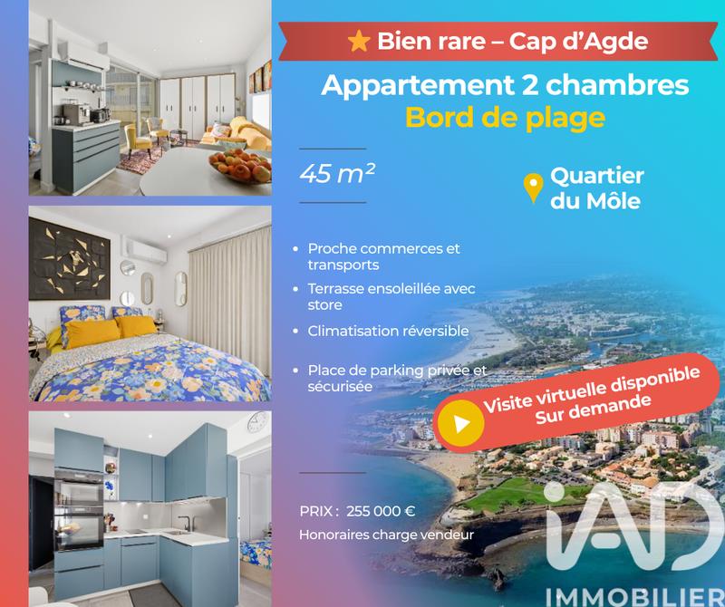 Appartement - 45 m² - 3 pièces