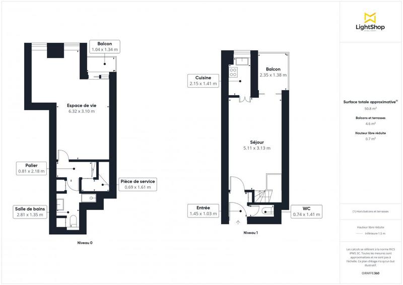 Appartement - 51 m² - 3 pièces