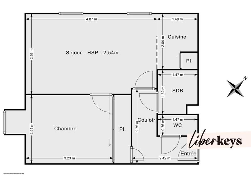 Appartement - 33 m² - 2 pièces