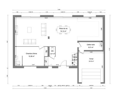 Maison - 154 m² - 3 pièces