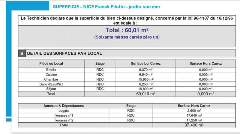 Appartement - 60 m² - 2 pièces