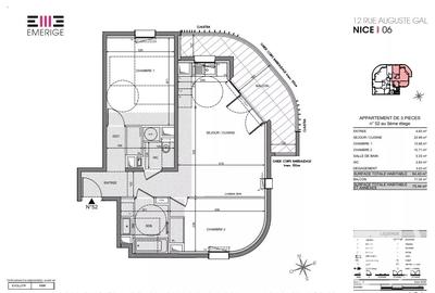 Appartement - 64 m² - 3 pièces