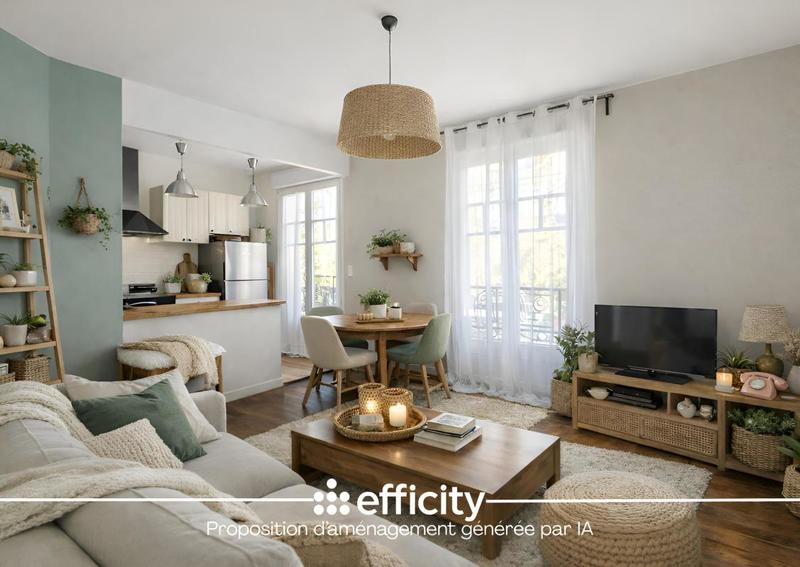 Appartement - 60 m² - 3 pièces