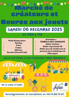 Bourse aux jouets - marché artisanal