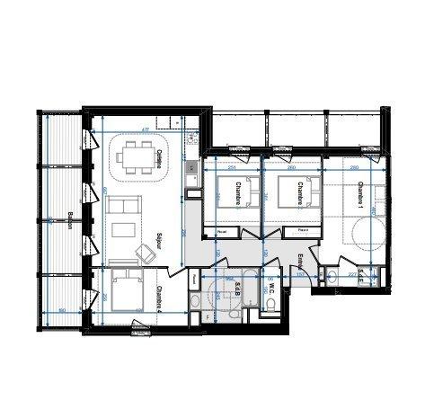 Appartement - 92 m² - 5 pièces