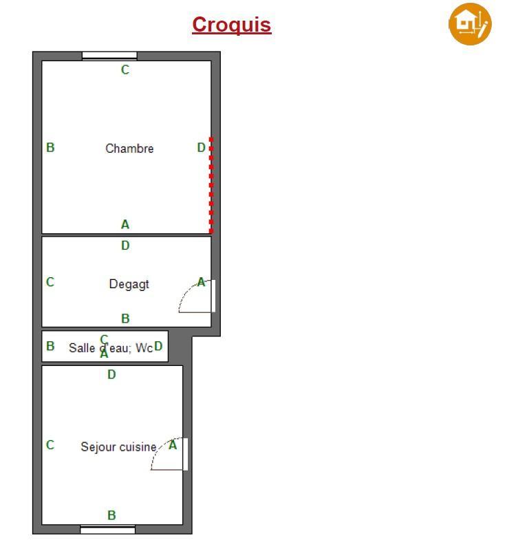 Appartement - 34 m² - 2 pièces