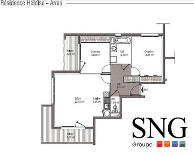 Appartement - 67 m² - 3 pièces