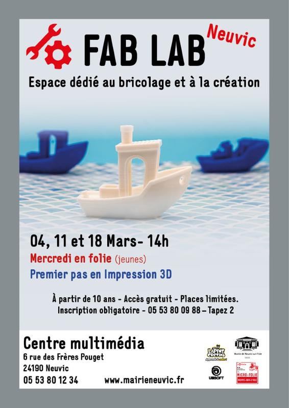 Atelier de création "Mercredi en Folie !" : Impression 3d