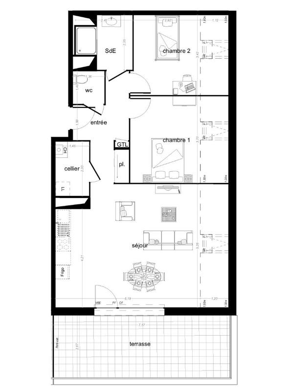 Appartement - 71 m² - 3 pièces