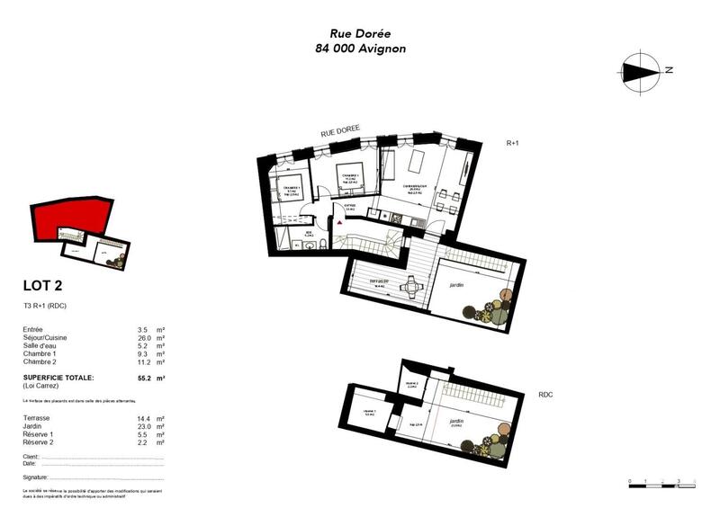 Appartement - 55 m² - 3 pièces