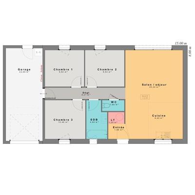 Maison - 79 m² - 5 pièces