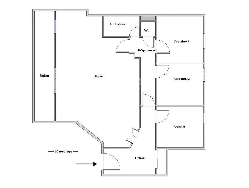 Appartement - 84 m² - 3 pièces