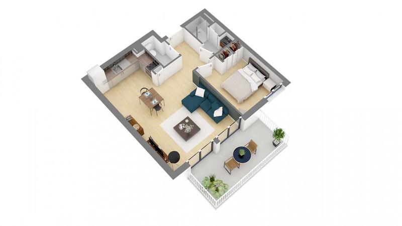 Appartement - 48 m² - 2 pièces