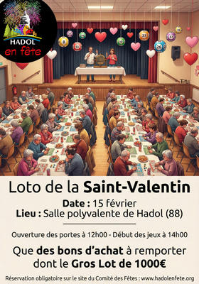 Le Grand Loto de la Saint-Valentin Arrive à Hadol !