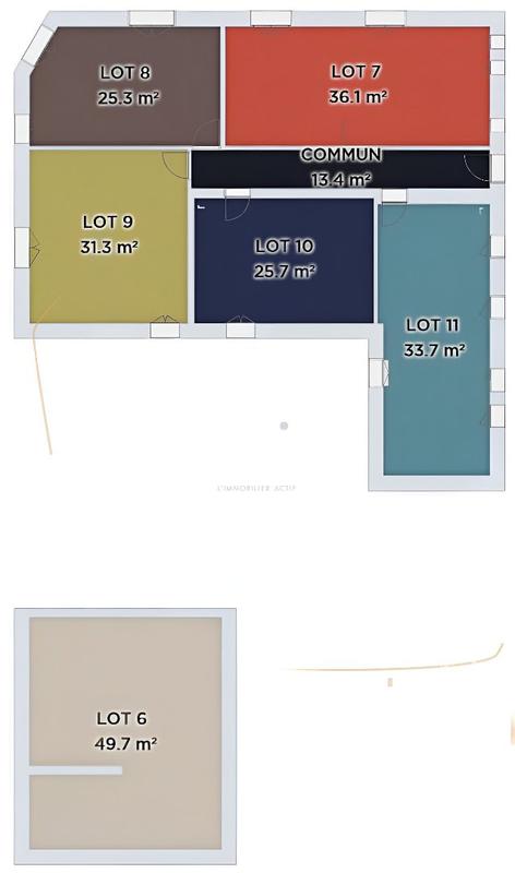 Appartement - 43 m² - 2 pièces