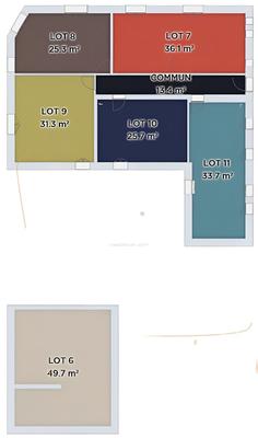 Appartement - 43 m² - 2 pièces