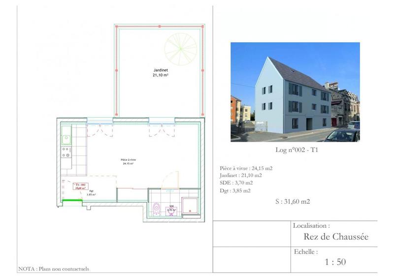 Appartement - 31 m² - 1 pièce