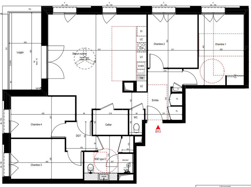 Appartement - 100 m² - 5 pièces