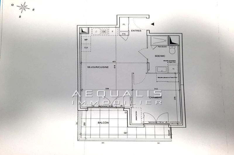 Appartement - 44 m² - 2 pièces