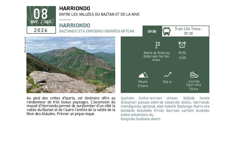 Randonnée accompagnée Capb "Harriondo - Entre les vallées du Baztan et de la Nive"