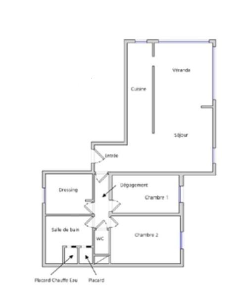 Appartement - 65 m² - 3 pièces