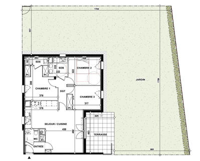 Appartement - 82 m² - 4 pièces