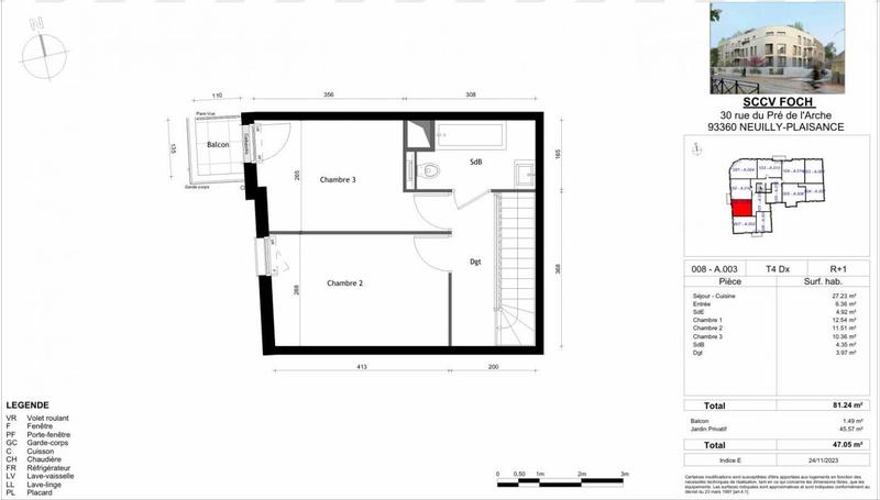 Appartement - 81 m² - 4 pièces