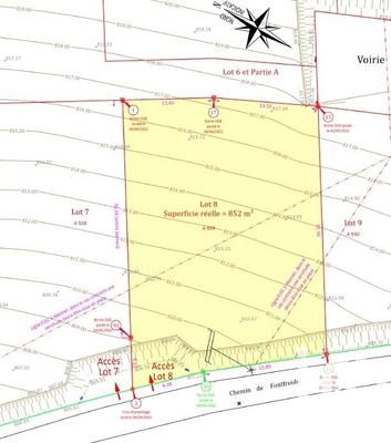 Terrain - 852 m²