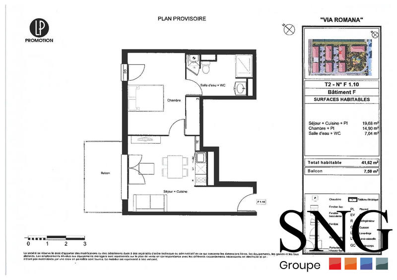 Appartement - 42 m² - 2 pièces