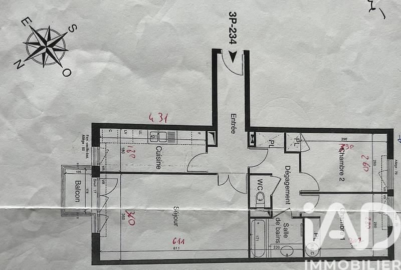 Appartement - 68 m² - 3 pièces