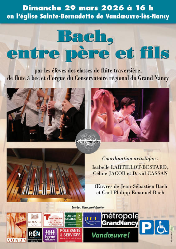 Concert - Amis de l'Orgue de Notre-Dame des Nations - Bach, entre père et fils