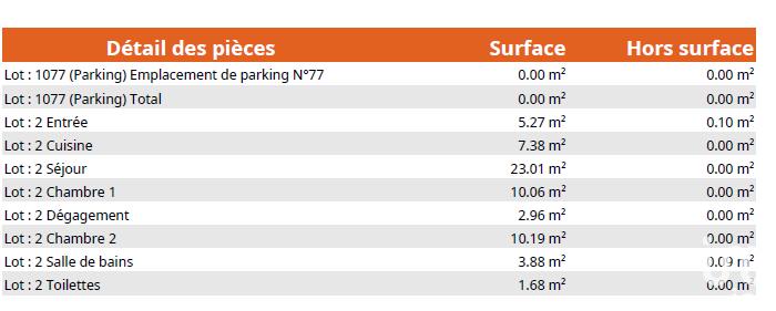 Appartement - 64 m² - 3 pièces