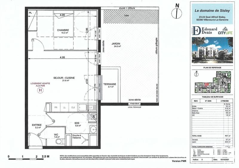 Appartement - 46 m² - 2 pièces