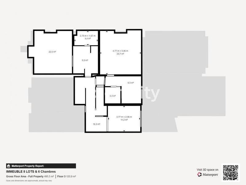 Immeuble - 650 m² - 9 pièces
