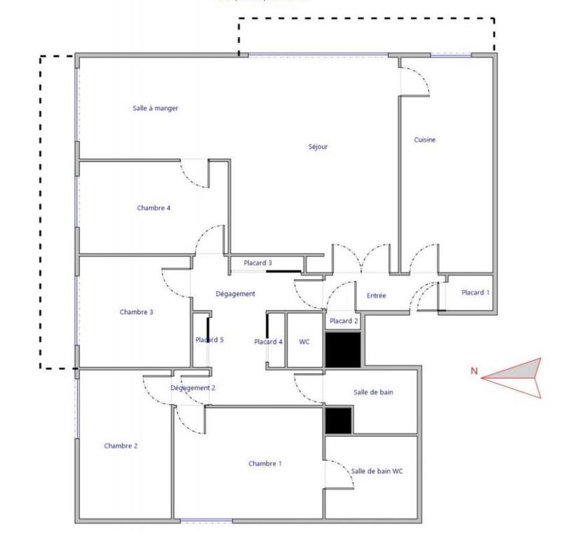 Appartement - 127 m² - 6 pièces