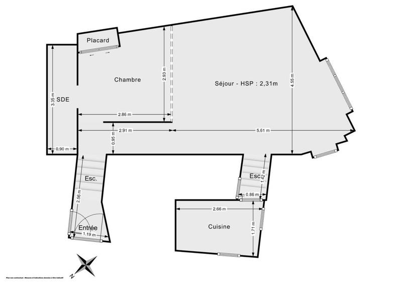 Studio - 40 m² - 1 pièce