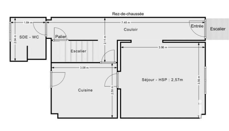 Maison de ville - 88 m² - 4 pièces