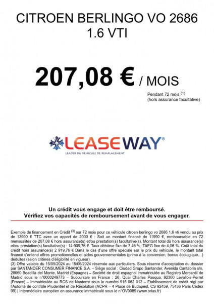 Citroën Berlingo m 1.6 Vti 95 Business