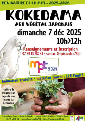 Rendez-vous nature de la Mpt : Atelier Kokedama