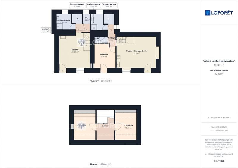 Maison ancienne - 83 m² - 5 pièces