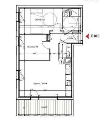 Appartement - 58 m² - 3 pièces