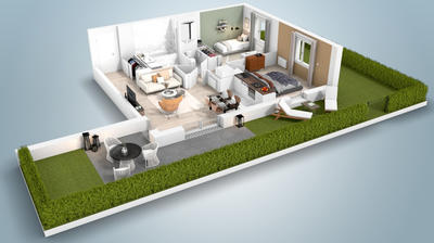 Appartement - 64 m² - 3 pièces