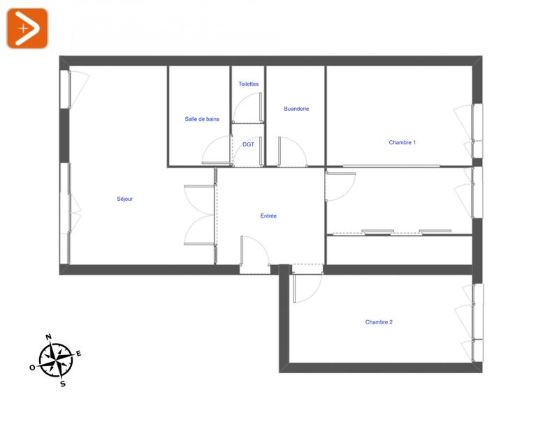 Appartement - 67 m² - 3 pièces