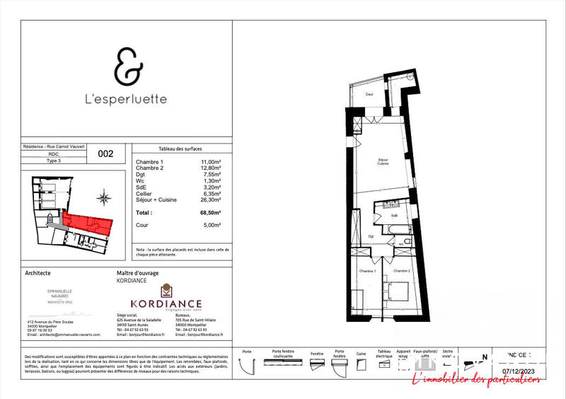 Appartement - 69 m² - 3 pièces