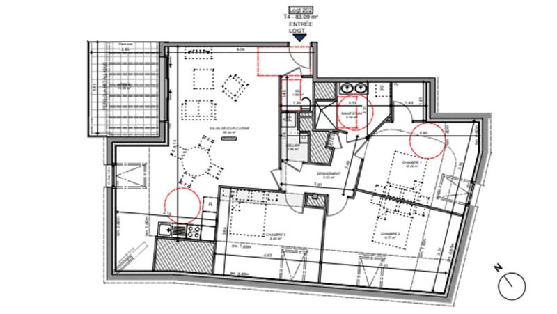 Appartement - 83 m² - 5 pièces