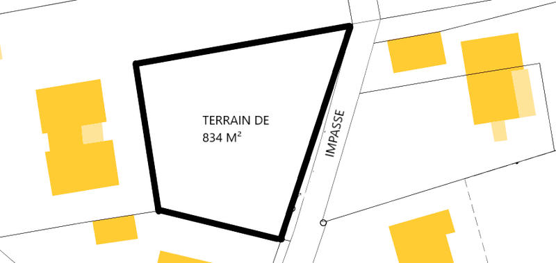 Terrain - 834 m²