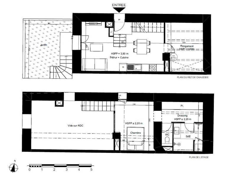 Duplex - 46 m² - 2 pièces